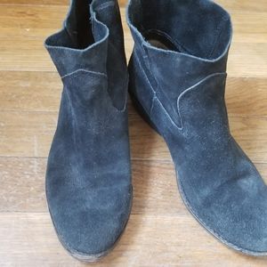 DV black suede booties 6.5